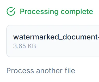 When the watermark is applied, select Download to save the result.