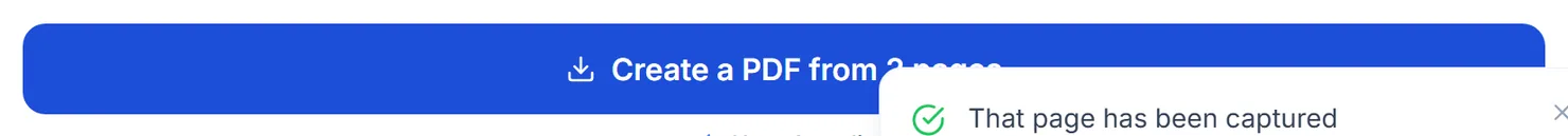 Create a PDF from the pages you captured.