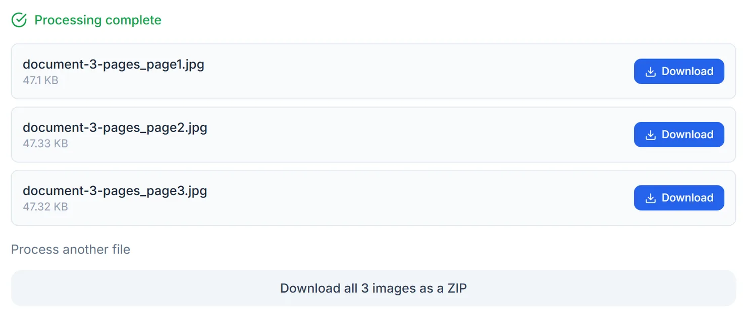 Every page is ready to download, one at a time or as a ZIP.