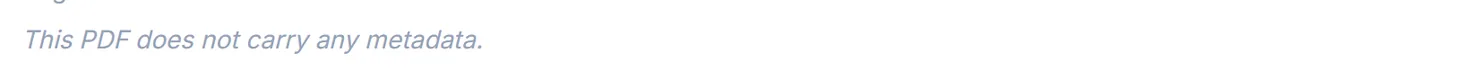 A file with no metadata says so plainly, instead of showing blank fields.