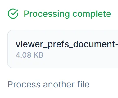 The settings are saved. Select Download to save the file.